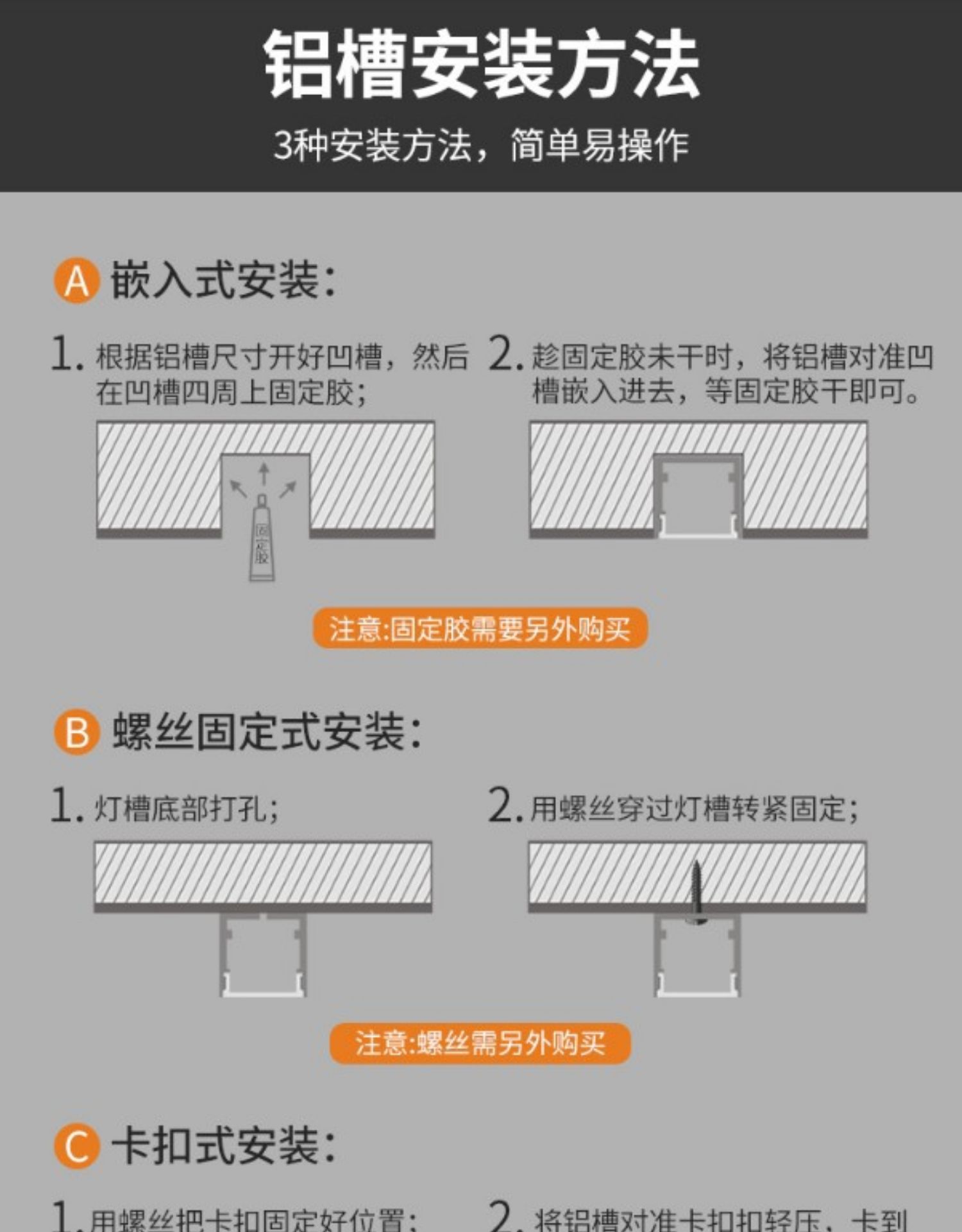 灯槽安装方法图片