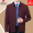 8688 Wine Red Lapel Pocket Without Zipper