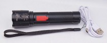 Small Sun P005 telescopic focusing P50 lamp beads built-in lithium battery charging strong light aluminum alloy cave flashlight