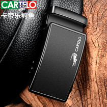 Cadillac Alligator Leather Belt Men's Leather First Cowhide Business Casual Self Buckle Middle Young Strap Authentic Trendy