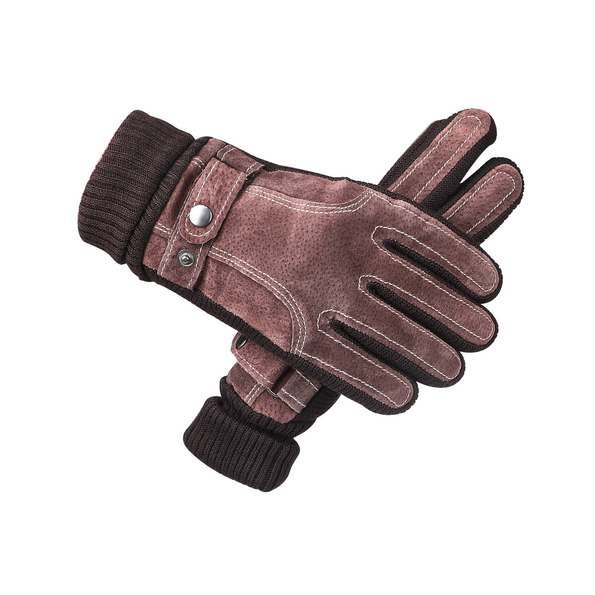 皮手套男冬天骑行加绒加厚