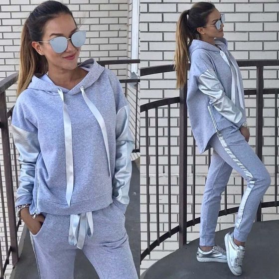 طقم نسائي رياضي مكون من ستره بقلنسوه للرأس مع بنطلون طقم نسائي رياضي مكون من ستره بقلنسوه للرأس مع بنطلون