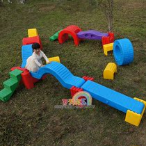 Kindergarten childrens physical fitness group Childrens colorful balance beam sensory training equipment sensory training toys