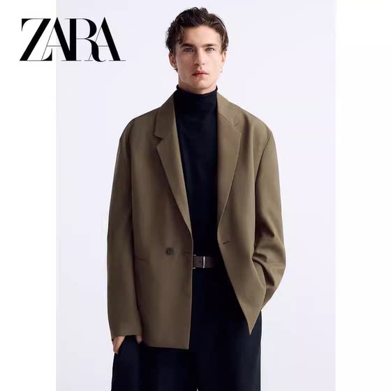 2024 autumn new men's double-breasted casual suit loose big plate jacket 4158675 707 2024 autumn new men's double-breasted casual suit loose big plate jacket 4158675 707
