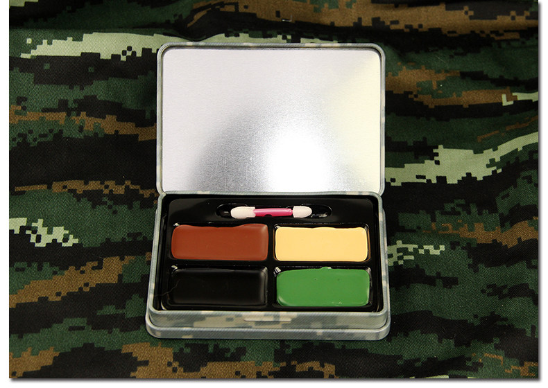 cs野战面部仿生伪装油彩户外脸彩油三色迷彩油套装军迷用品.