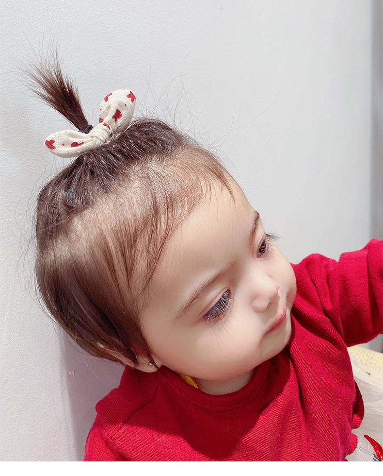 黄小妞婴儿皮筋 不伤发可爱布艺女宝宝扎啾啾橡皮筋头绳 儿童发饰