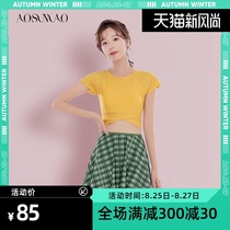 Split swimsuit female belly cover thin three-piece set small chest gathered flat angle conservative meat cover skirt type 2021 new swimsuit