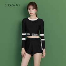 Swimsuit Women Summer Break Conservative 2022 New exploits pins slim and slim cover long sleeve sports professional swimsuit
