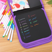 Children repeatedly writing erasable portable painting This student doodle drawing double face small blackboard water color powder stroke board