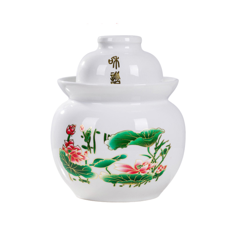 Jingdezhen ceramic pickle jar thickening earthenware sealed as cans of sichuan pickles pickles small pickle jar