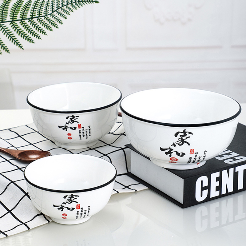 Creative dishes suit household eat bowl Nordic tableware bowl dish soup bowl large Japanese rice bowls ceramic bowl