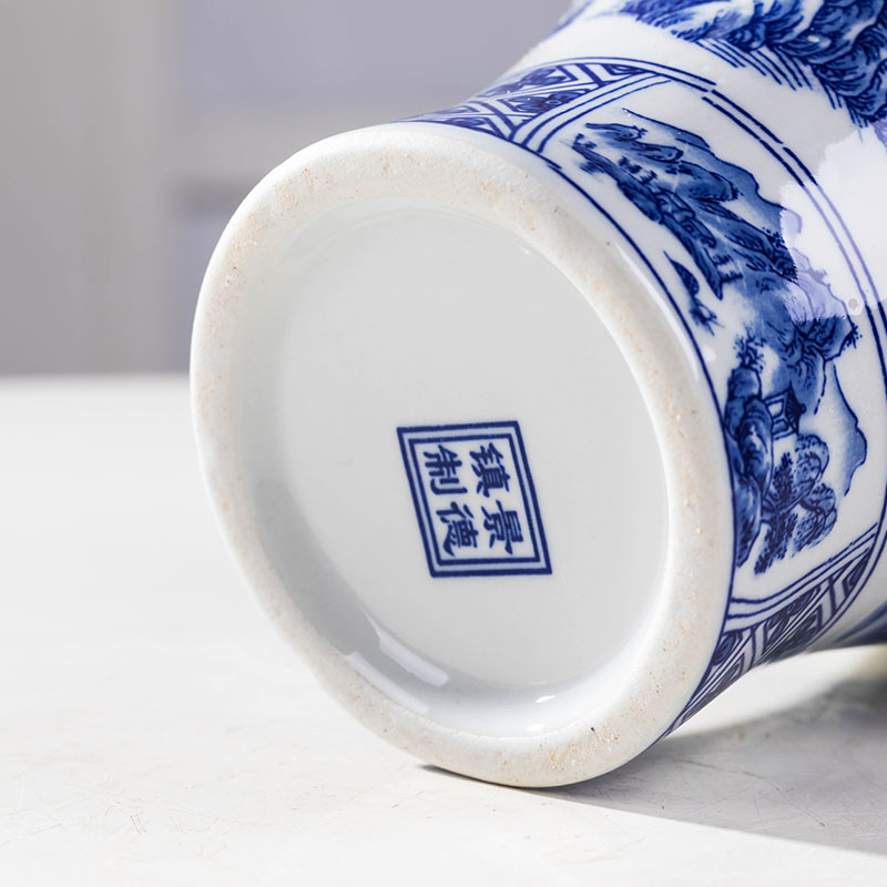 Three jin of jingdezhen blue and white porcelain jars seal wine wine wine liquor receive wine it 5/1 kg