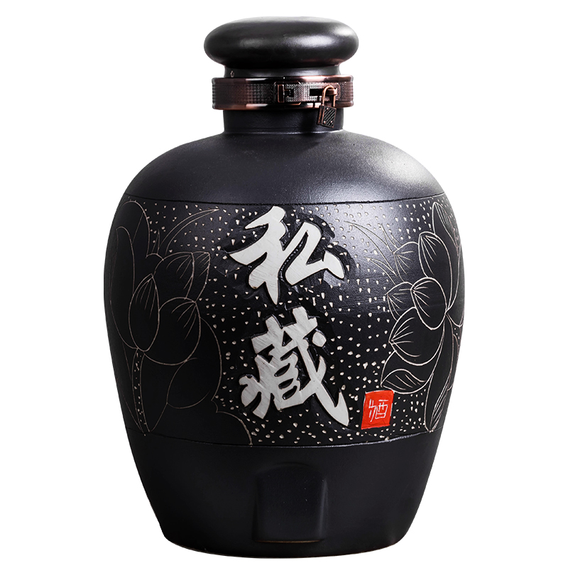 Jingdezhen ceramic jars 10 jins sealed 50 kg 20 jins it household 100 catties jar jar of wine bottle wine bottle