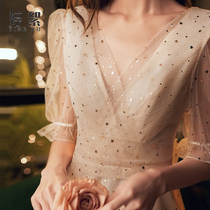 Dress dress women can usually wear 2021 New temperament banquet birthday host fairy bridesmaid party dress women