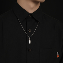 Xu Willing Stone 925 Pure Silver Necklace Male Tide Small Crowd Design Brief Lock Bone Chain Hip Hop Lovers 520 to send boyfriend gifts