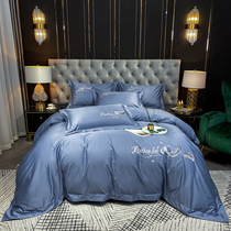 High end goon satin long suede cotton pure cotton 4 pieces full cotton all season universal naked sleeping bed linen bed hat bedding