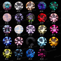 Spring grapefruit nail diamond jewelry Pointed bottom color diamond three-dimensional nail diamond paste diamond jewelry flash diamond nail decoration