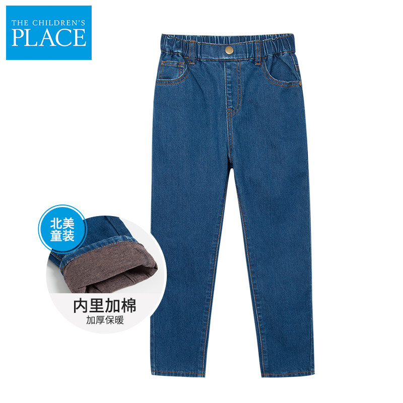 美国 The Children's Place 19年新款 加绒加厚 女童牛仔裤 天猫优惠券折后¥59包邮(¥199-140)男童款同价