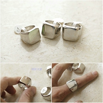 Glossy mirror reflective titanium steel ring punk style original