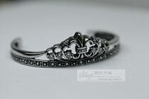 Brand original scout flower crown titanium steel bracelet Quan Zhilong Nicholas Tse same style inlaid with white Haoshi