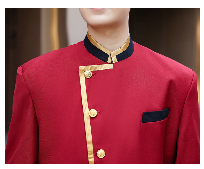 星级酒店宾馆行李员会所迎宾门童服接待服务员工作服秋冬装长袖男