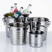 Stainless steel ice bucket roi bar supplies household champagne bucket red wine beer barrel with ice cubes small ktv