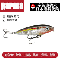 Rapala Leberle Surface Dog Water Surface Tie Road Subfalse Bait Pencil Hard Teething Walking Dog Swimsuit Black Fish Bass