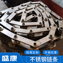 Quick-freezing equipment Conveyor belt Stainless steel chain Single and double side curved plate Mechanical transmission accessories Industrial transmission roller chain