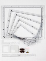 Play Gamier Calligraphy And Gamier Tool Special Large Lattice Ruler Hair Pen Character Graduated Scale Box Vertical Bar