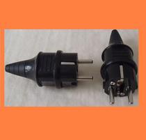 European style 2 round foot power self-wiring plug German standard detachable plug CE certification assembly power plug