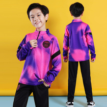 Long sleeve football training suit childrens suit autumn and winter primary school football match custom Paris 30 Messi Jersey