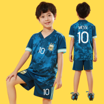 20-21 Argentine jersey customized childrens football suit set boy No. 10 Messi Chinese childrens sports training suit
