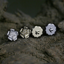 Bull blunt Takaqiao rose blossom knocking bird stamp handmade reconstruction of 925 pure silver DIY handmade accessories