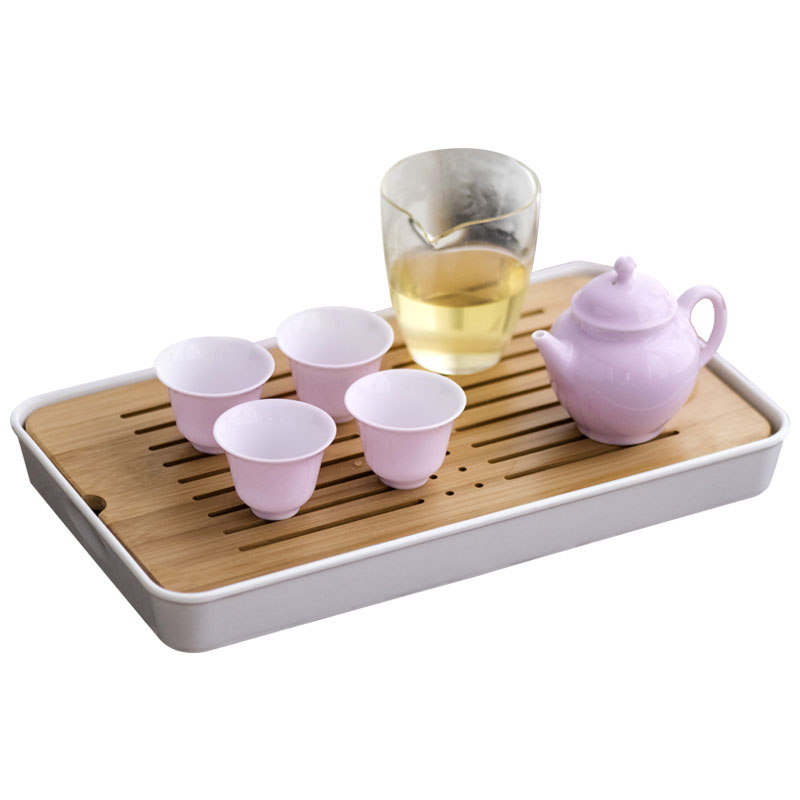 JingLanShan content of jingdezhen ceramic tea set suit modern Nordic contracted household tea tray, tray office"