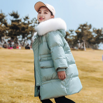 Bala nianhua childrens down jacket girl middle child long girl Korean version 2021 new childrens coat winter