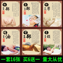 Chinese medicine massage shoulder neck reflexology cupping poster poster Beauty salon spa chest care advertising photo hanging painting