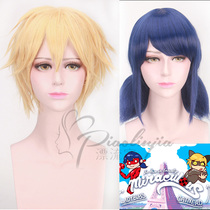 Ladybug girl Black cat Noel Ladybug Dame cos wig Anime anti-alice cosplay wig