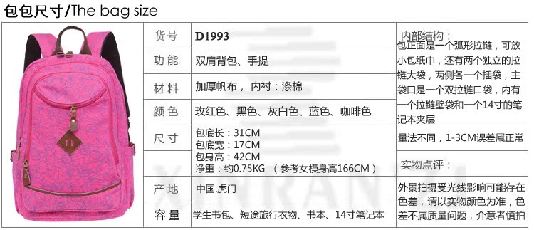 bottegaveneta背包 XINRAN ZJ大容量印花加厚帆佈雙肩背包學生書包電腦背包女士旅行 bottegaveneta背包