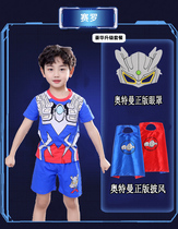 Ottman clothes race Rodica children summer dress boy pure cotton short sleeve suit Spiderman Childrens Day costumes