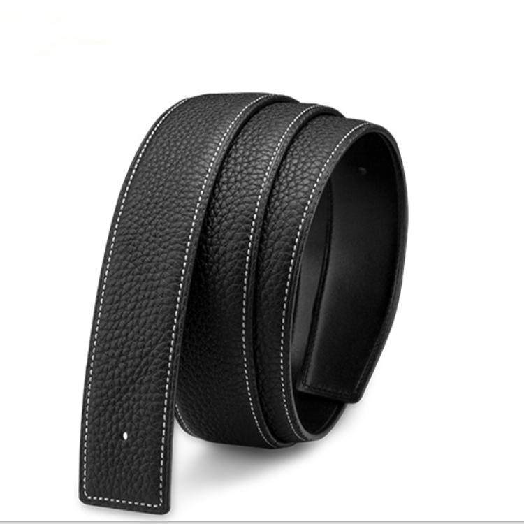 带韩休闲牛皮平滑男工针扣头层条带身扣带皮带裤腰不带头字扣无头