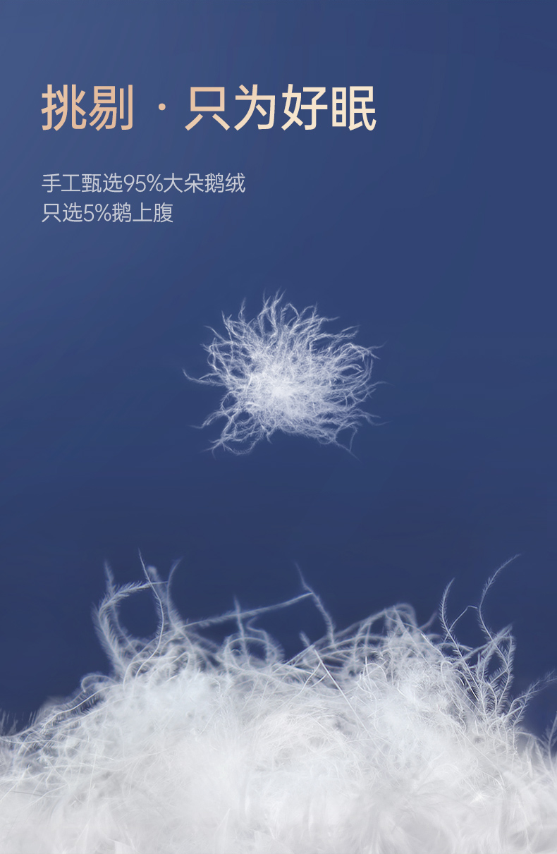 世茂希尔顿五星级酒店专用羽绒枕护颈椎羽绒枕头家用鹅绒枕枕芯