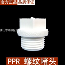 United plastic white PPR water supply pipe 4-point thread plug hot melt water supply pipe 6-point 1-inch plug pipe plug