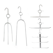 Hong Kong-style three-layer barbeck ring stainless steel barbecued ring thick chicken wing fork pipa fork roasted hog hook suckling pig needle
