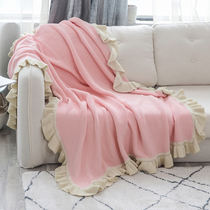 Nordic Pure Cotton Knitted Carpet Office Nap Sleeping Carpet Single Sofa Casual Towels Little Blanket