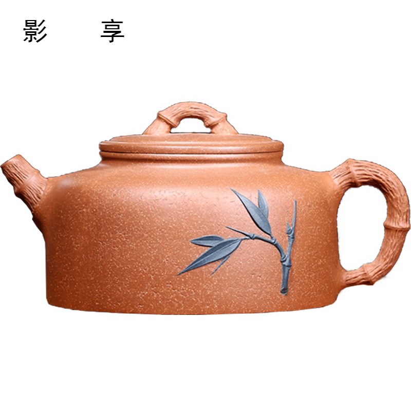 Shadow at yixing purple peak are it, clock small famous ore is carved painting craft teapot tea section of the mud