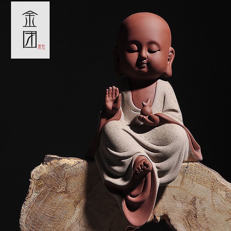 Shadow enjoy purple sand tea pet furnishing articles large pet Buddha guanyin tea tea pet play creative home sitting room tea tea accessories