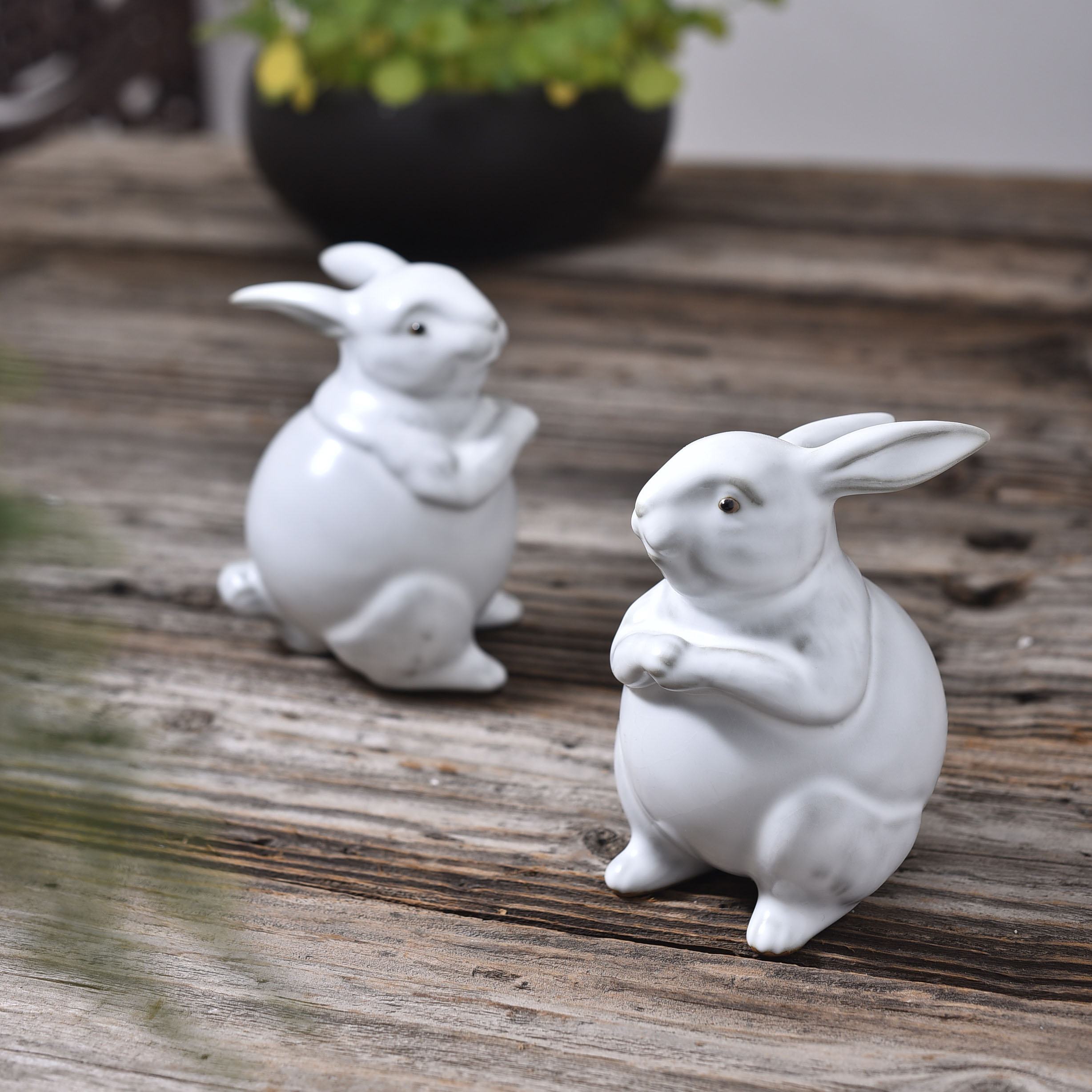 Furnishing articles pet boutique shadow enjoy your up tea to raise household ceramics rabbits play purple sand tea tray tea tea accessories MDJ