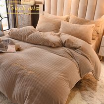 TOUCH MISS winter milk velvet four-piece set thickened Nordic style plus velvet thickened warm simple bedding