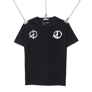 gd权志龙同款peaceminusone联名ambush龟裂纹印花简约宽松短袖t恤