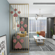 Nordic Net Red love footprint small house metal screen entrance door partition living room shoe cabinet half hanging screen